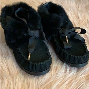 Tory Burch black slippers